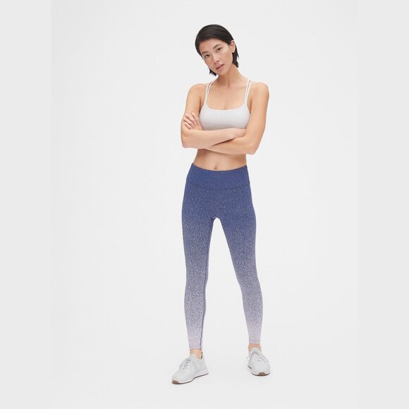 GAP GapFit High Rise Speckle Ombre 7/8 Leggings XL Indigo - Picture 6 of 9